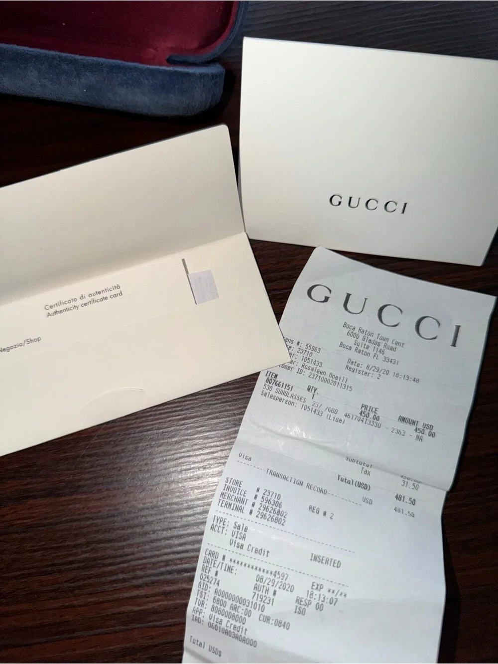 Gucci GG0062S Green & Red Trim Aviator Sunglasses with Gradient Lenses